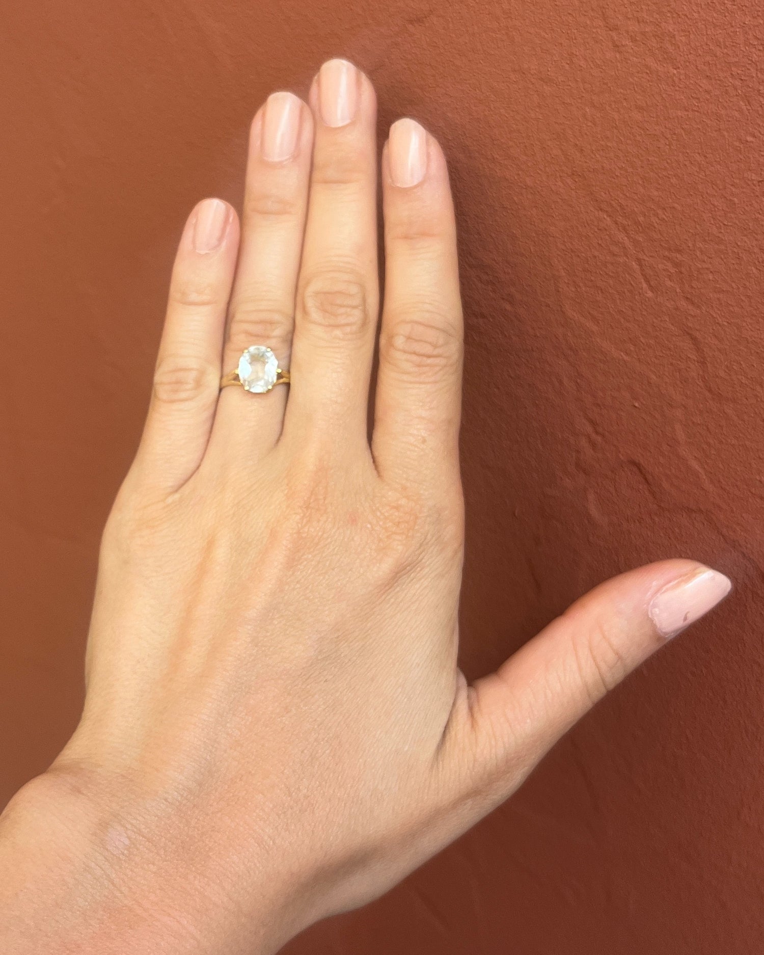 Bague Aigue-Marine vintage &quot;Zalie&quot;