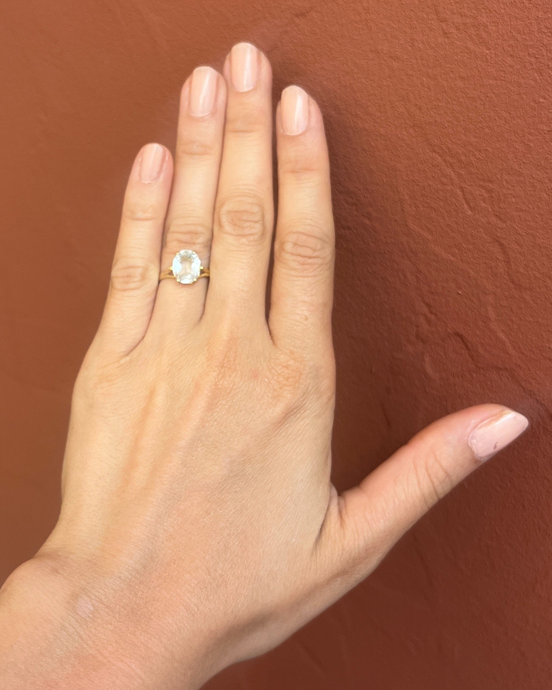 Bague Aigue-Marine vintage &quot;Zalie&quot;