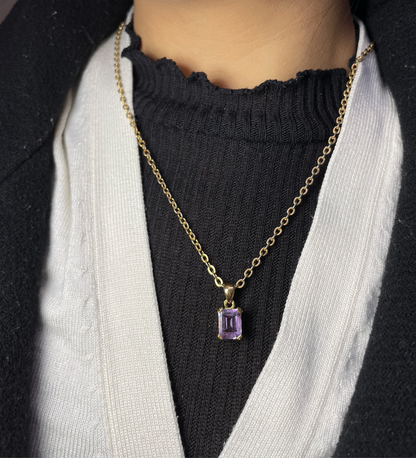Pendentif Vintage Améthyste 3.50 carats &quot;Mélody&quot;