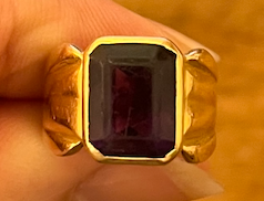 Bague chevalière améthyste "Violette"  * - Elliade Paris