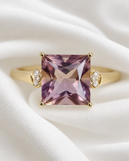 Bague Trilogie Amétrine 3.16 carat &amp; Diamants "Nayra"