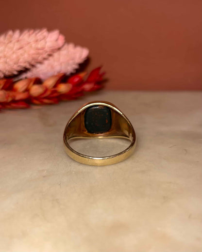 Anillo de sello de piedra de sangre &quot;Brayshawn&quot;