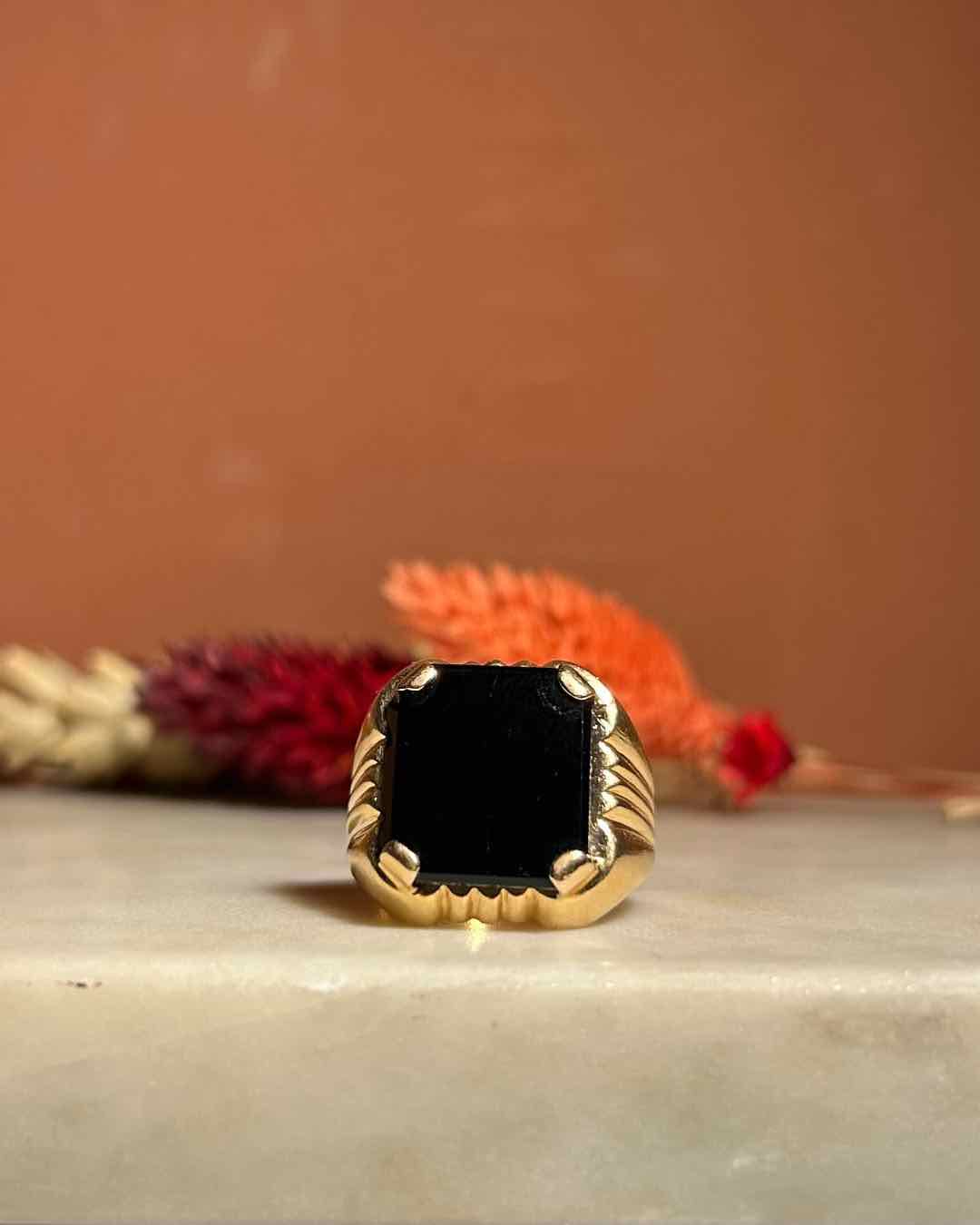 Chevalière Vintage Onyx "Alex"