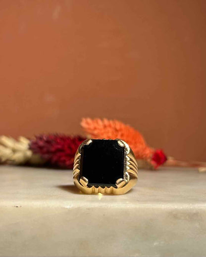 Chevalière Vintage Onyx &quot;Alex&quot;