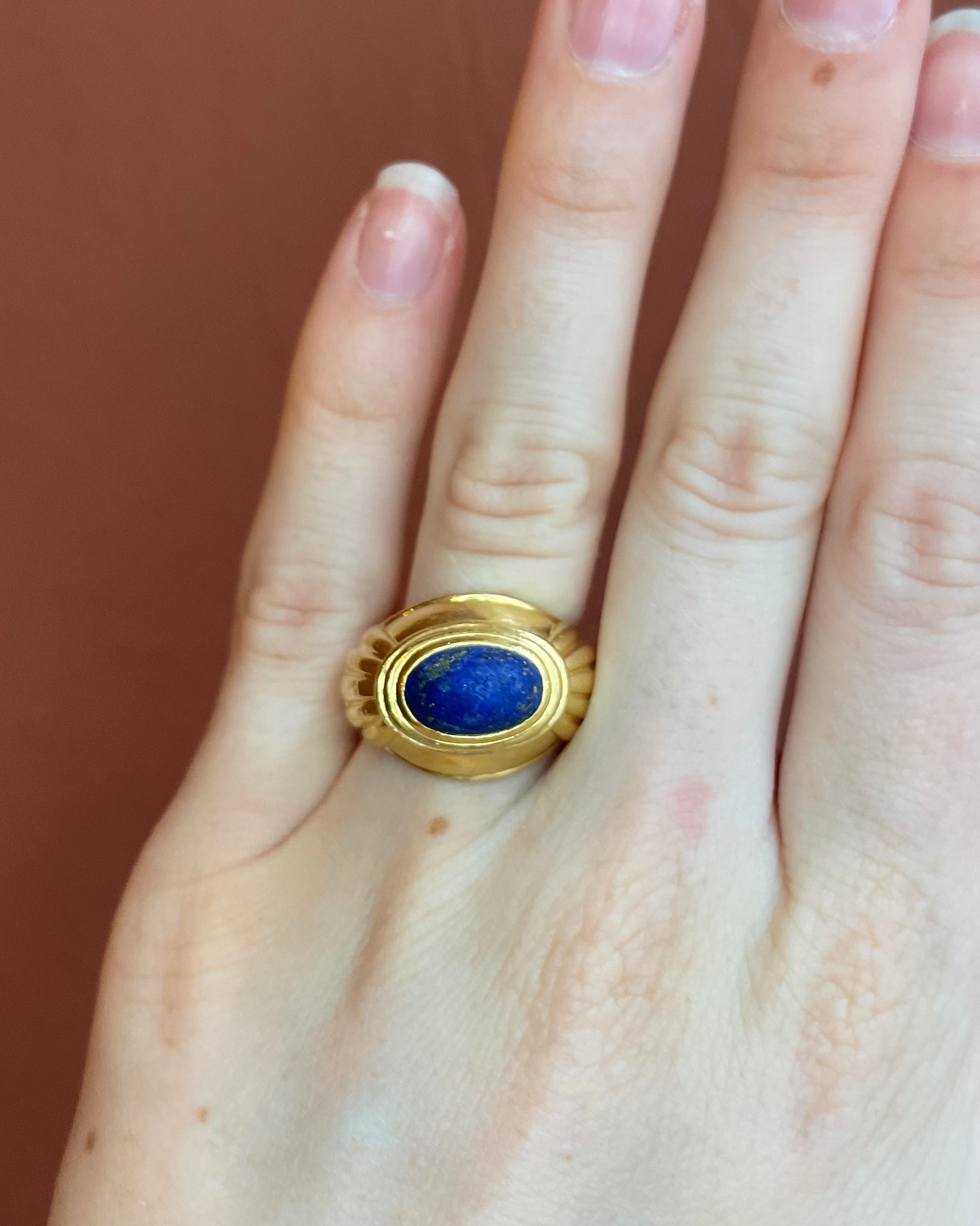 Chevalière Lapis Lazuli Collection Jaipur signée Boucheron