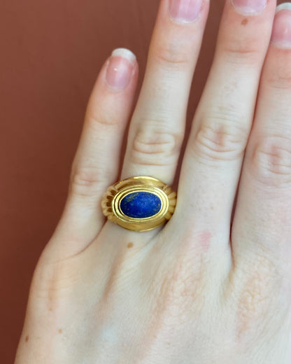 Chevalière Lapis Lazuli Collection Jaipur signée Boucheron
