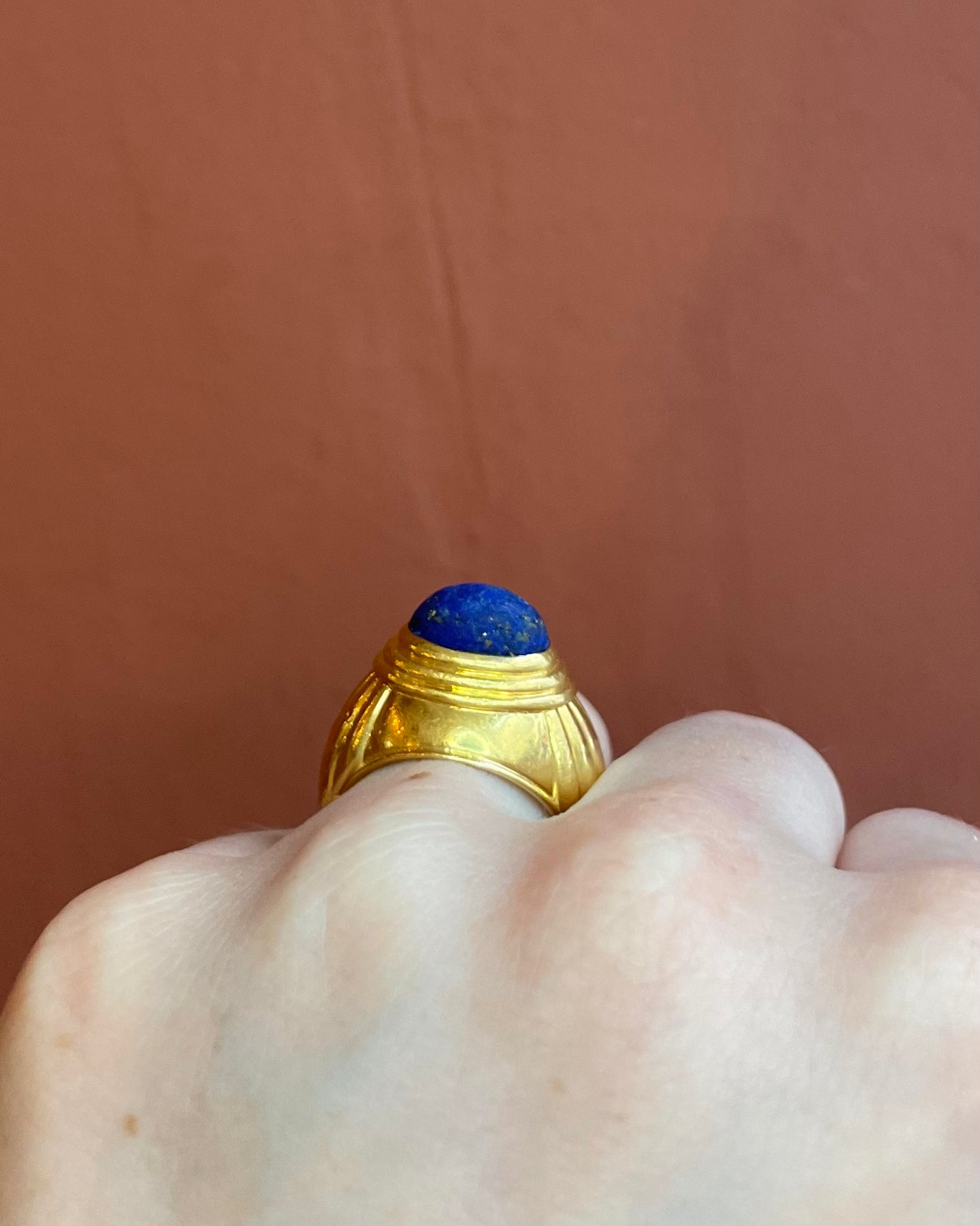 Chevalière Lapis Lazuli Collection Jaipur signée Boucheron