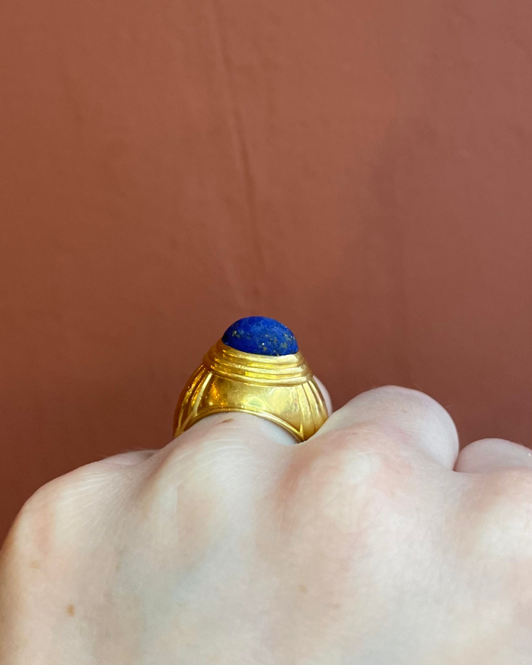 Chevalière Lapis Lazuli Collection Jaipur signée Boucheron