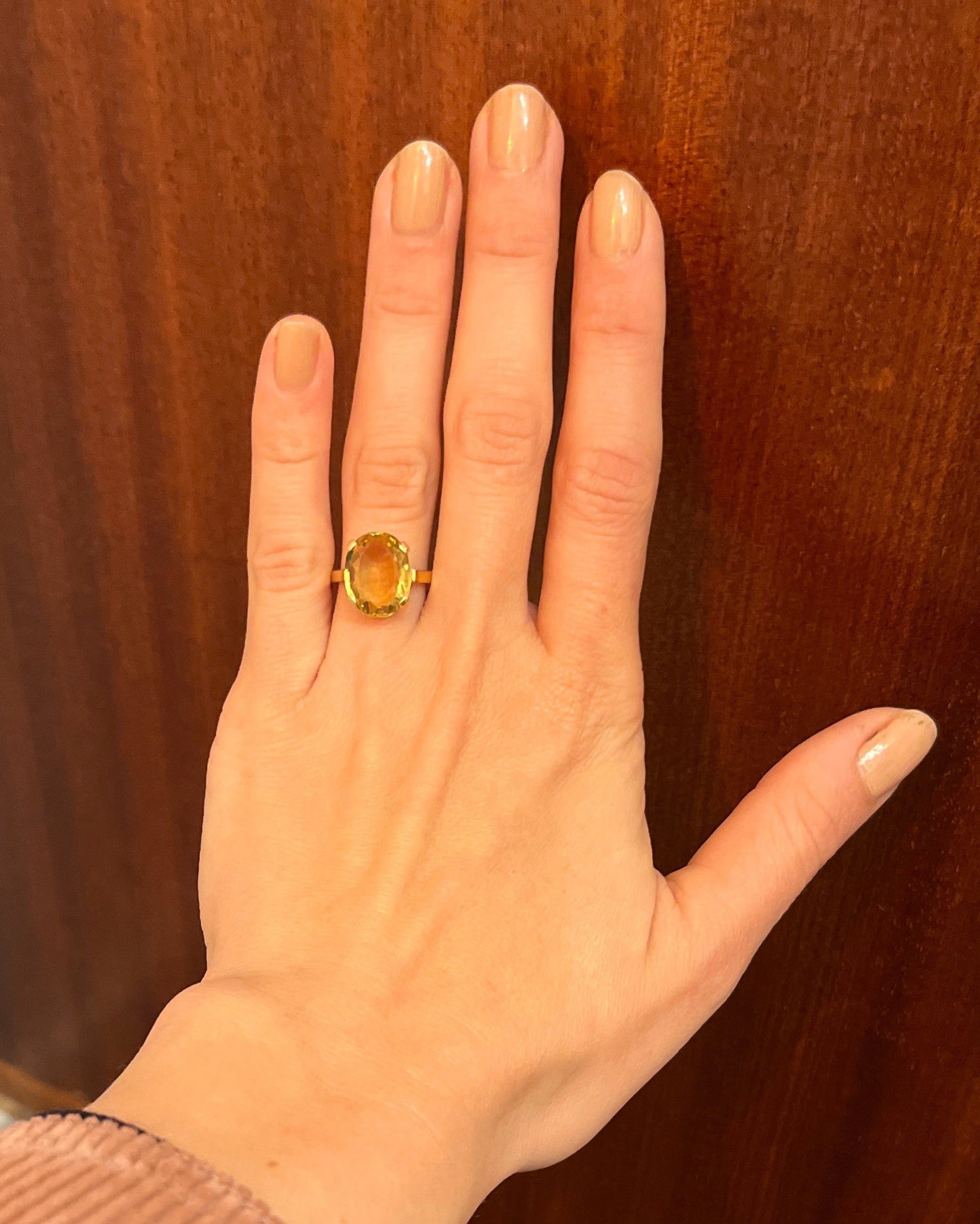 Anillo de cóctel de citrino &quot;Noémie&quot;