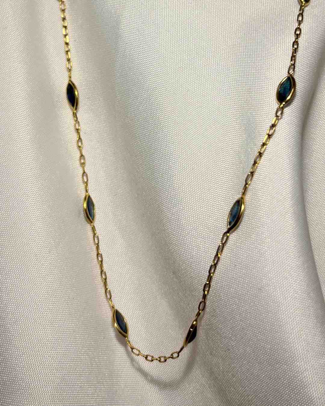 Collier Or &amp; Saphirs Vintage &quot;Anaïs&quot;