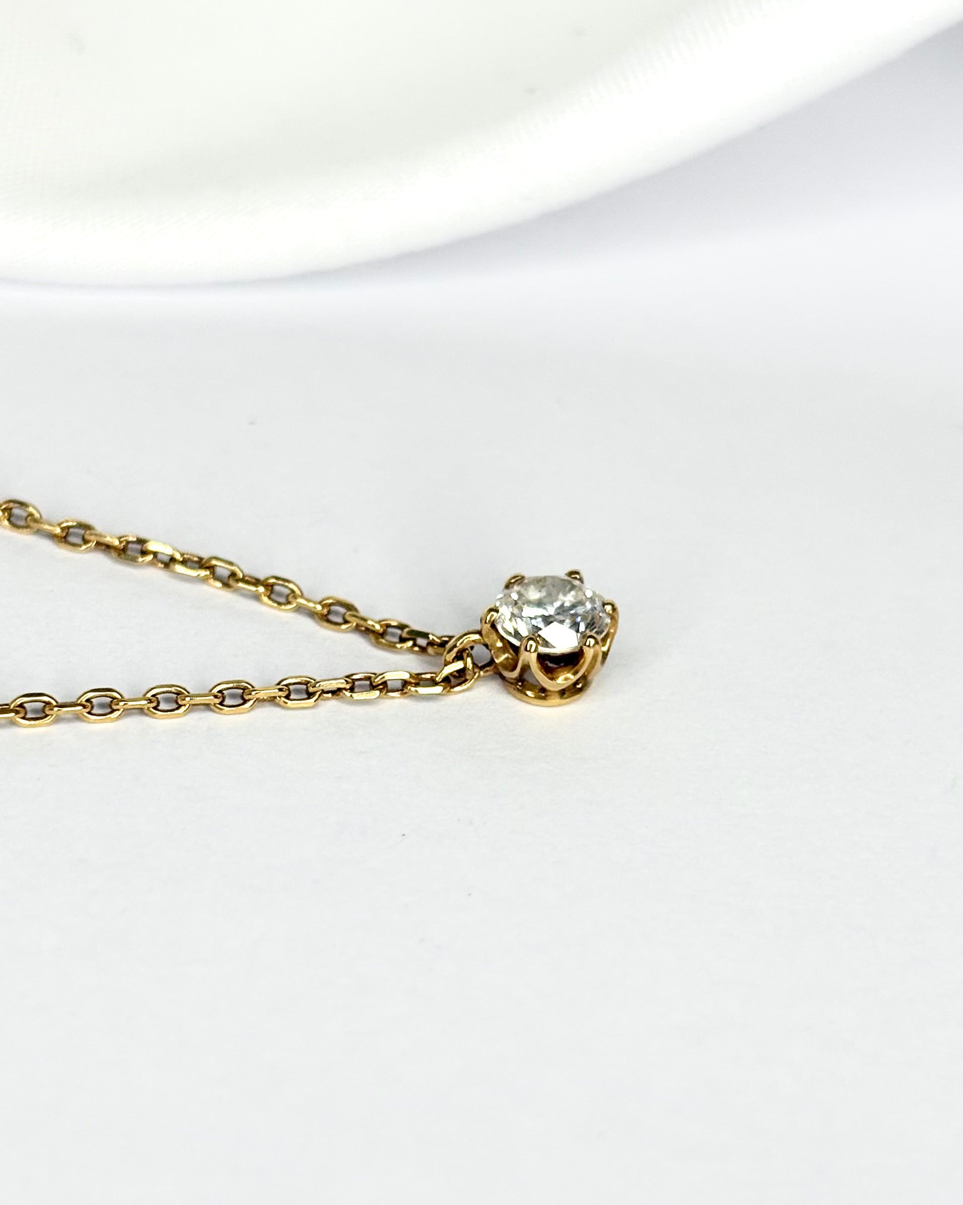 Diamond Necklace 0.33 carat &amp; 18 carat gold "Mina"