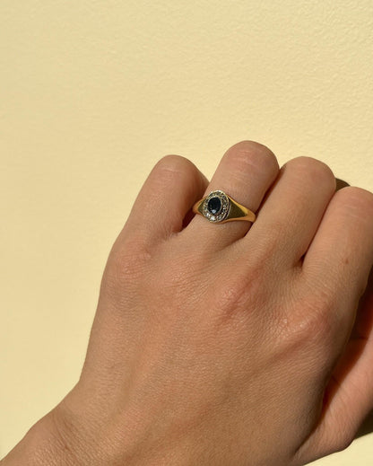 Bague Jonc Saphir et Diamants &quot;Maora&quot;
