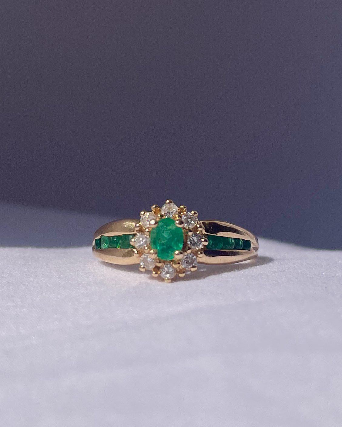 Bague Marguerite Emeraudes &amp; Diamants &quot;Dani&quot;