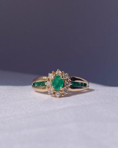 Bague Marguerite Emeraudes &amp; Diamants &quot;Dani&quot;