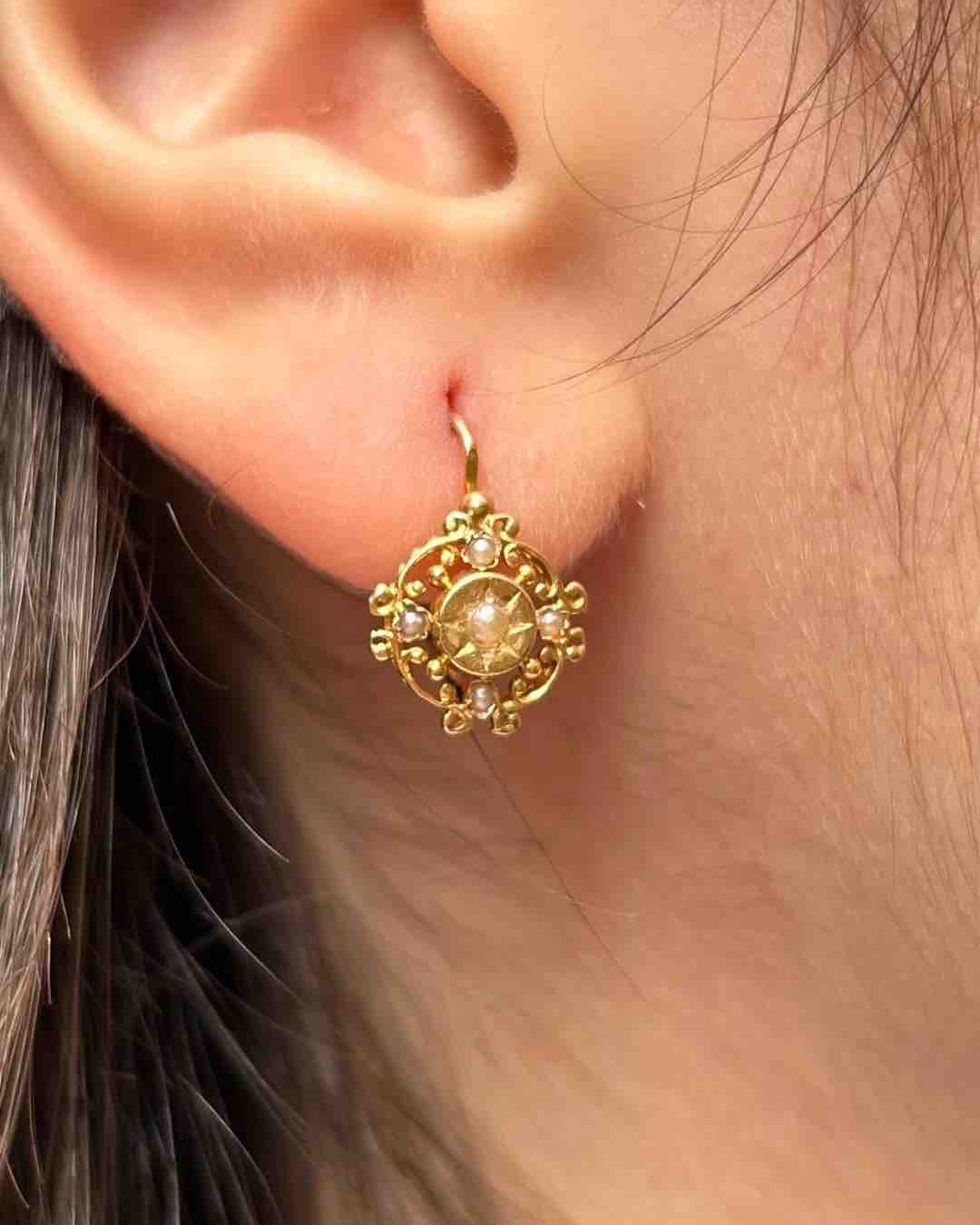 Dormeuses Vintage Perles &quot;Ilona&quot;