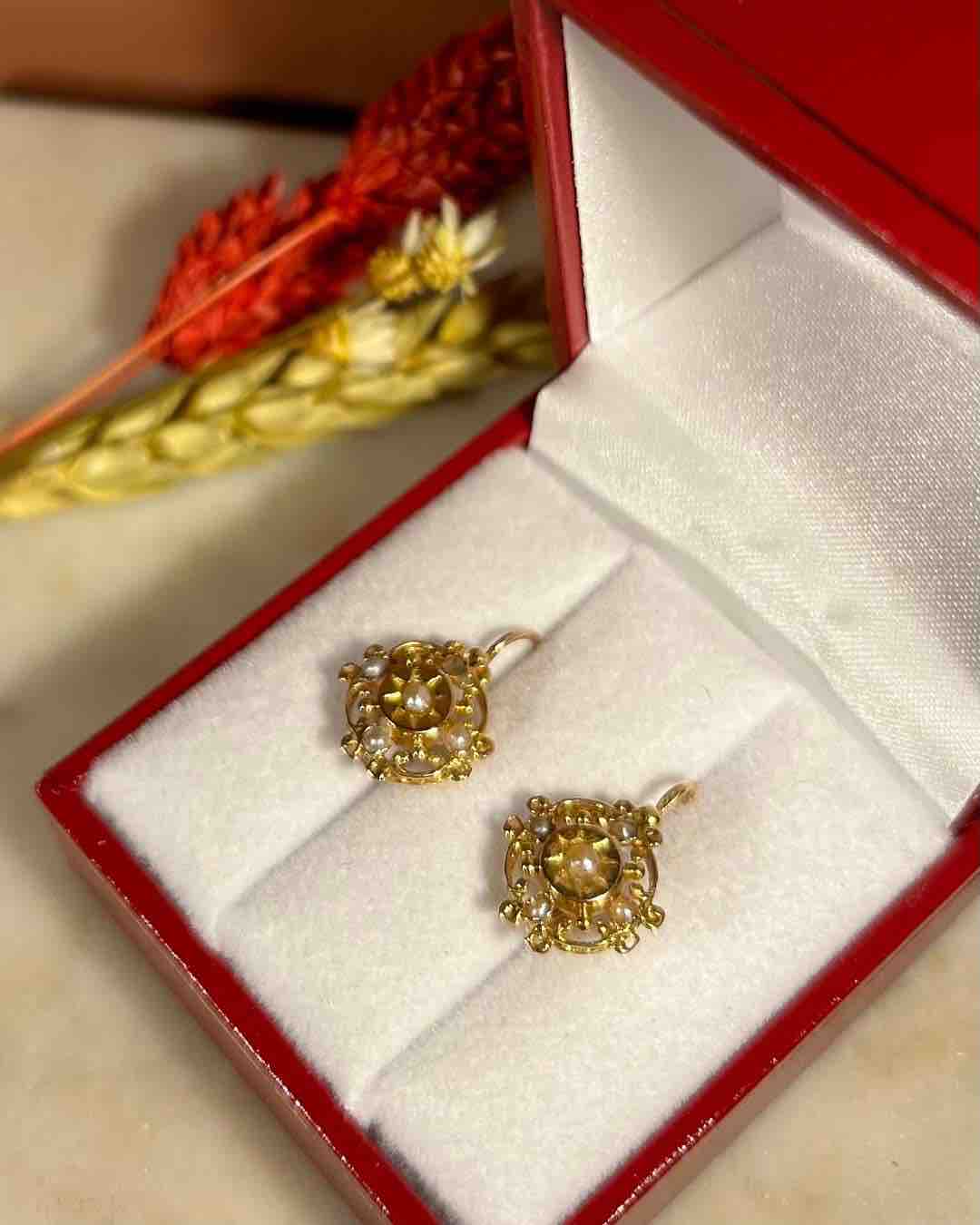 Dormeuses Vintage Perles &quot;Ilona&quot;