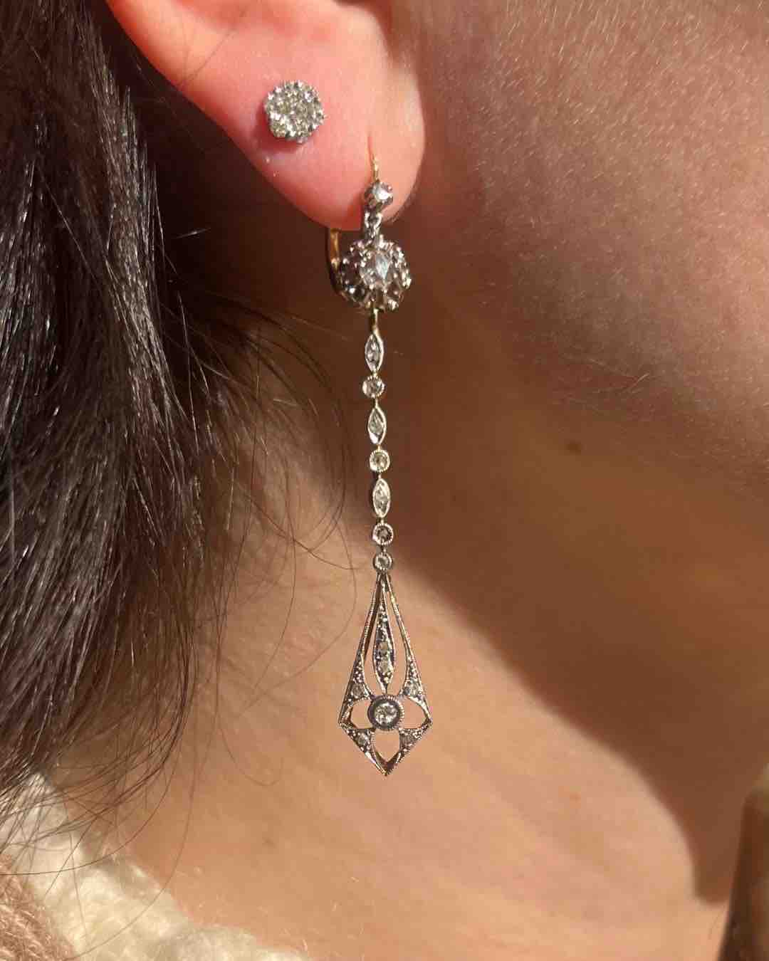 Dormeuses diamants vintage "Allison"