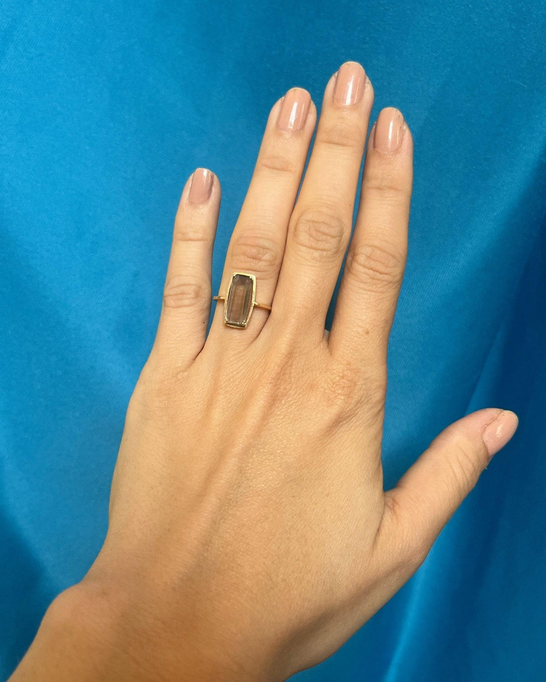 Bague vintage citrine &quot;Sybille&quot;
