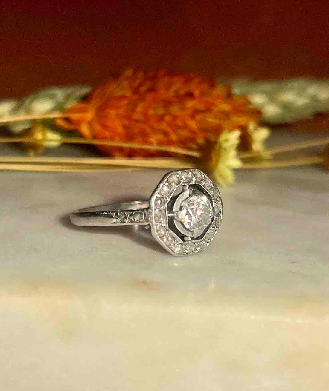 Bague Art-déco Diamants &quot;Caroline&quot;