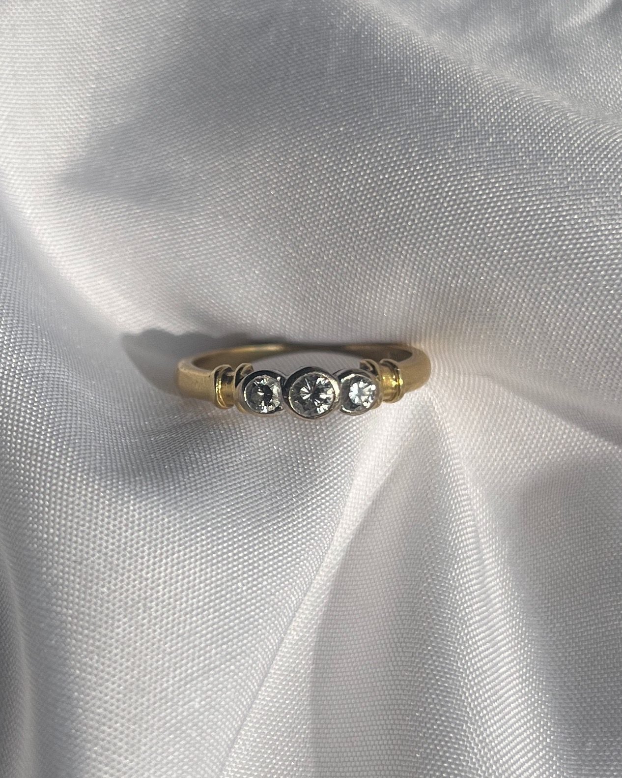 Bague Vintage trilogie diamants "Ayna"