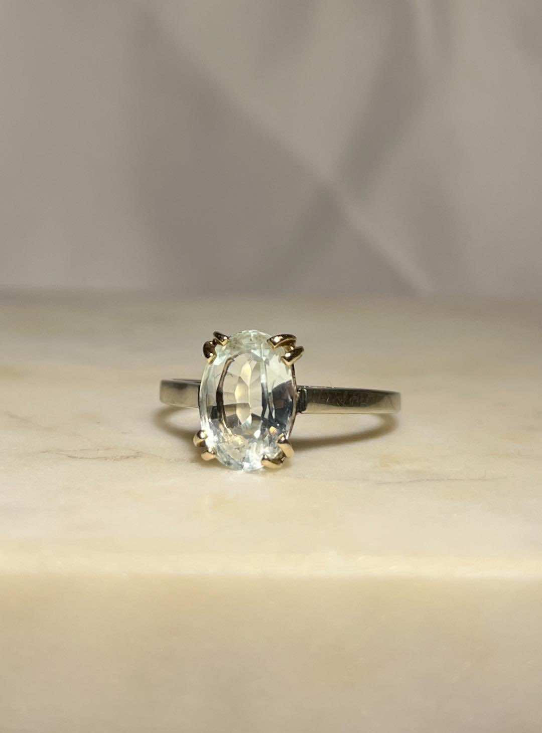 Bague Aigue-Marine vintage &quot;Valentina&quot;