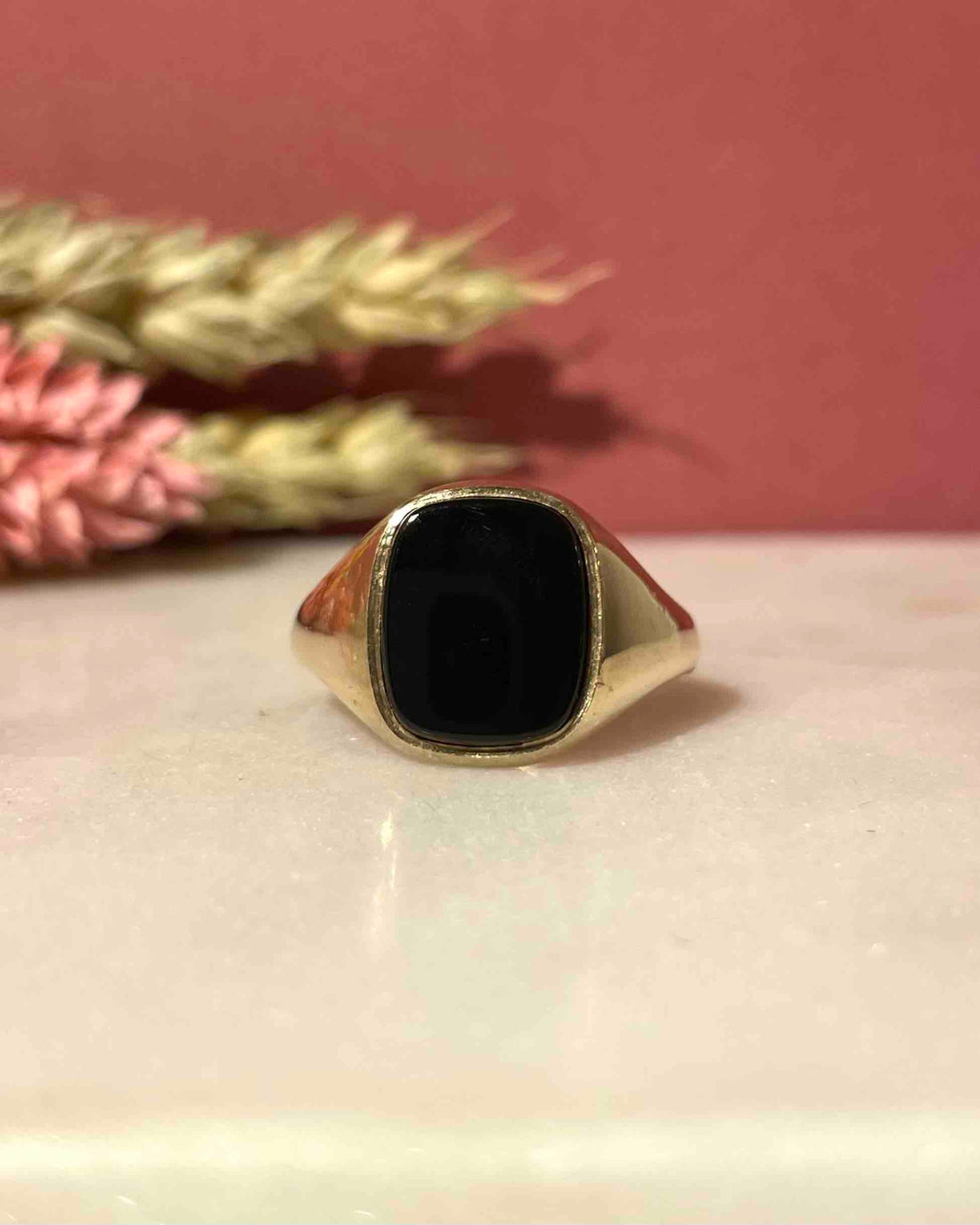 Vintage Onyx &quot;Janis&quot; Signet Ring