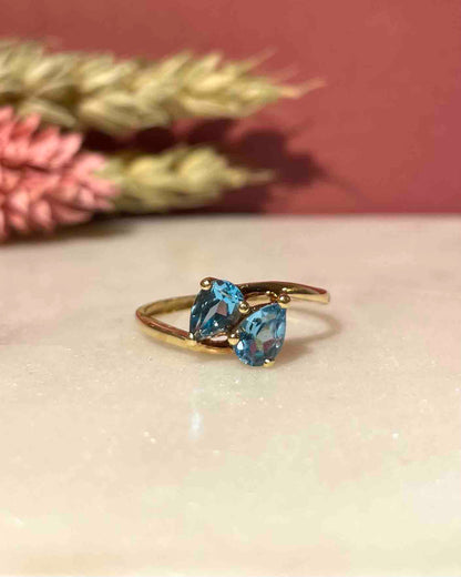 Bague Toi &amp; Moi Topazes &quot;Joséphine&quot;