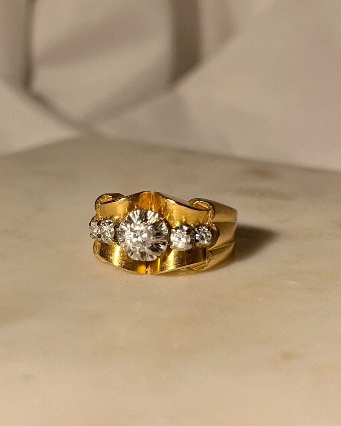 Bague Tank Diamants &quot;Layla&quot;