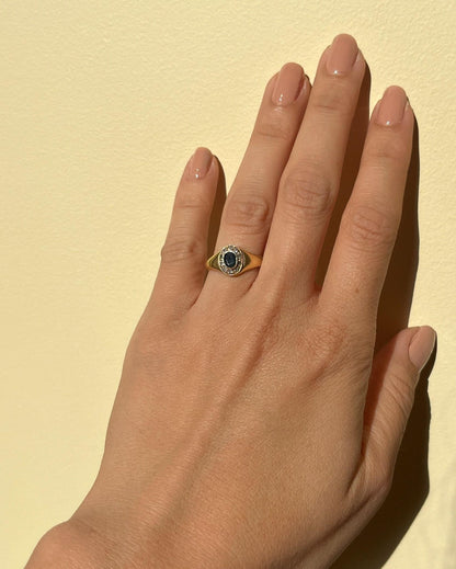 Bague Jonc Saphir et Diamants &quot;Maora&quot;