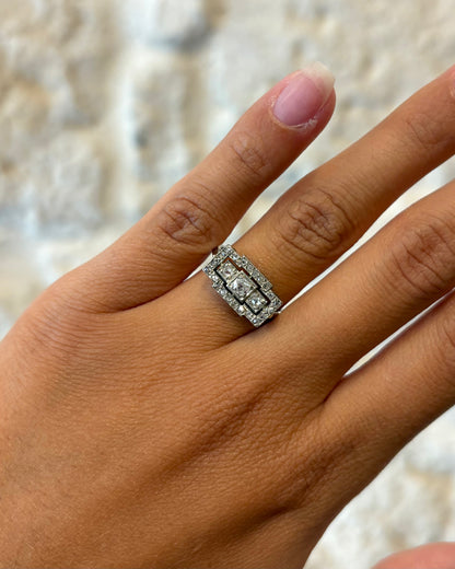 Bague Art-Déco Diamants &quot;Leanne&quot;