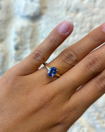 Bague Solitaire Tanzanite 1.20 carat &quot;Elia&quot;