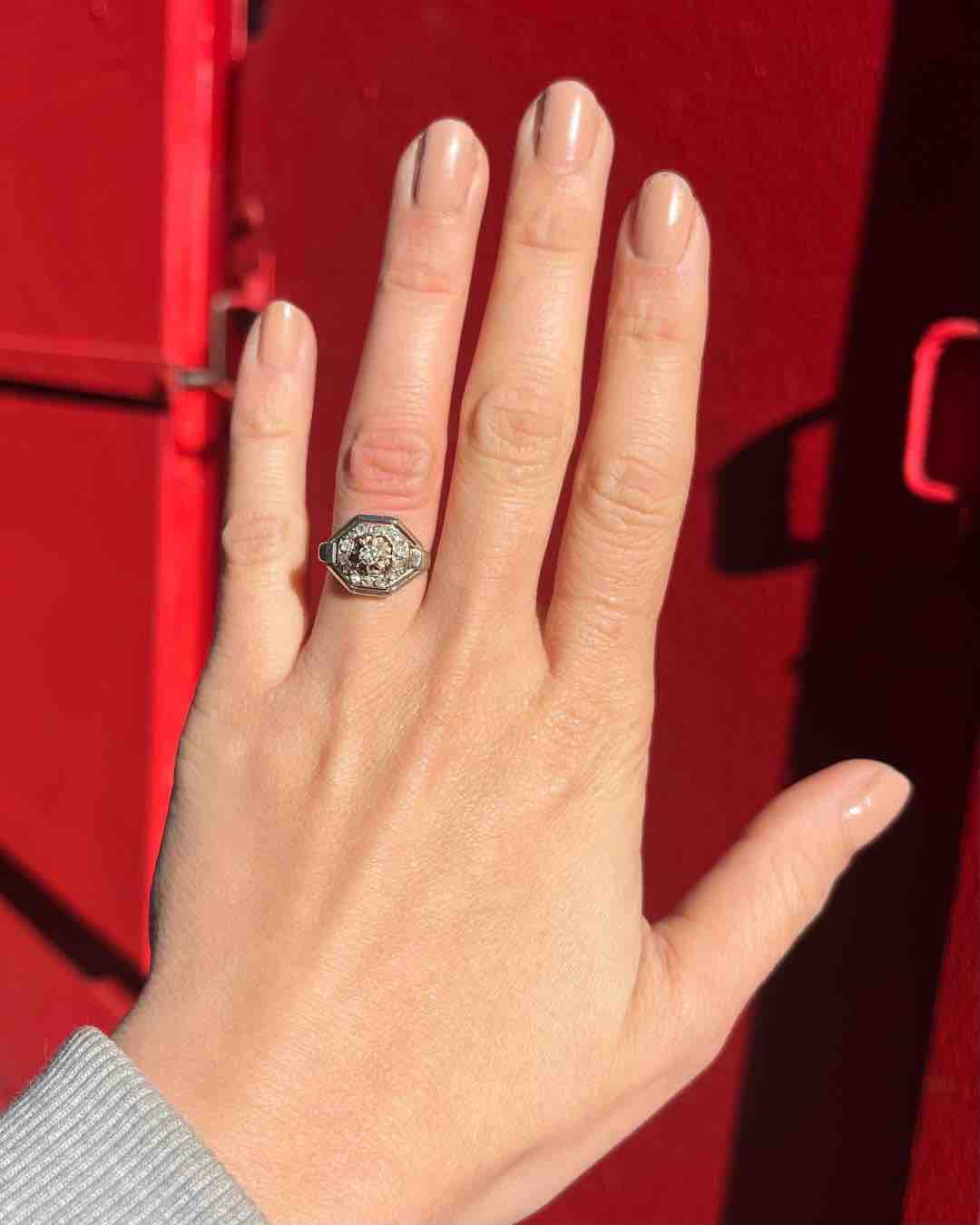 Art Deco Diamond Ring "Gaïa"