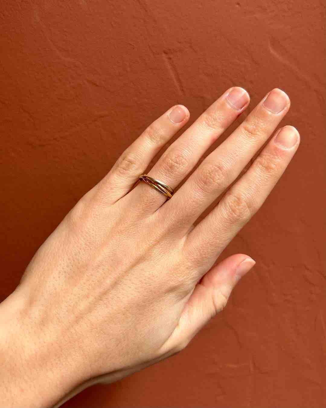 Three-gold &quot;Gaïa&quot; wedding band