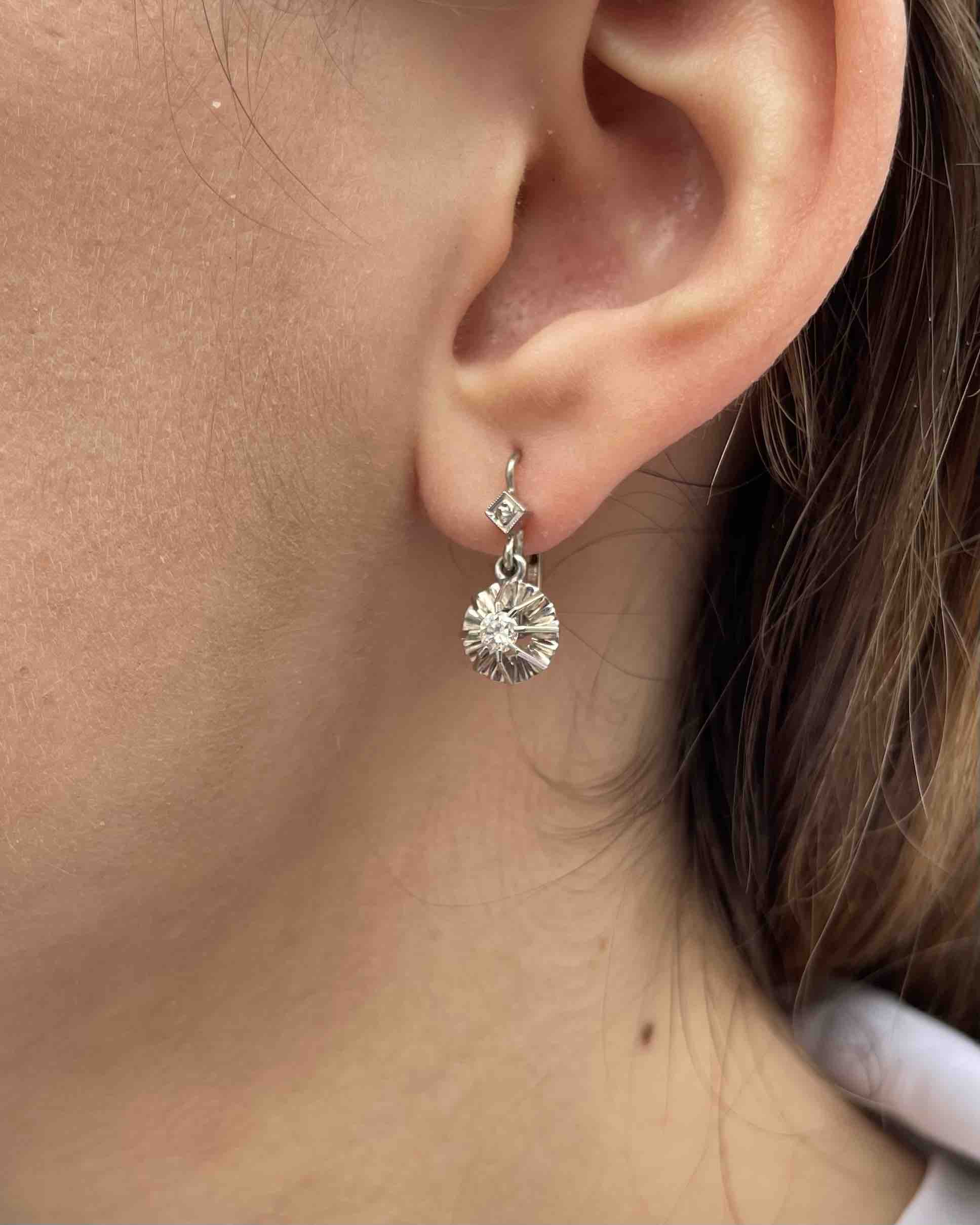 Dormeuses Diamants et Or "Lavinia"