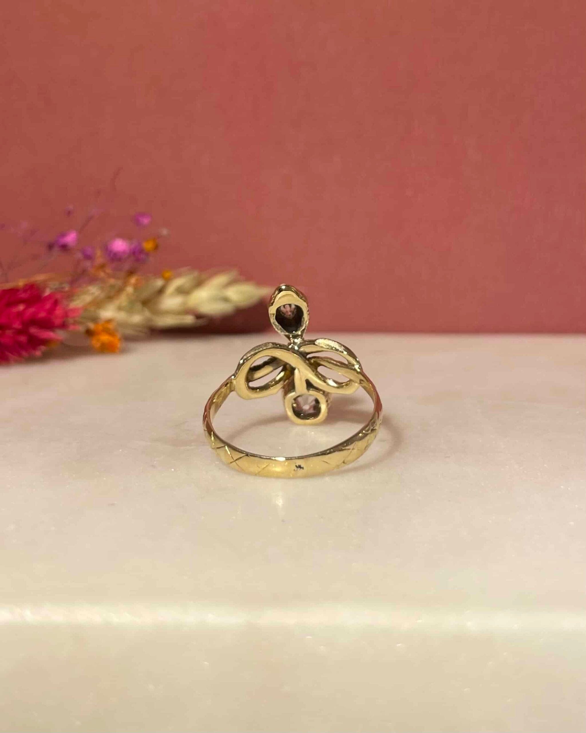 Vintage Snake Diamond Ring 1.37 Carat "Elva"