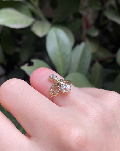 Bague Vintage Serpent Diamants 1.37 Carat &quot;Elva&quot;