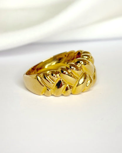 Anillo rígido de oro amarillo de 18 quilates 5,48 g "Adam"