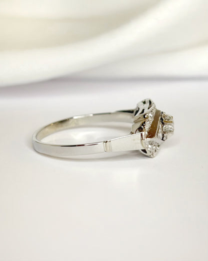 Anillo Art Déco con diamantes "Michaela"