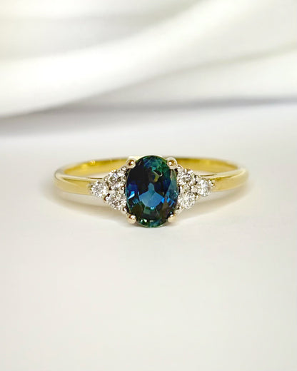 "Julianne" Trilogy Sapphire 1.13 Carat &amp; Diamonds Ring