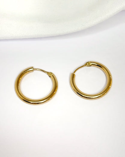 Créoles de oro amarillo de 18 quilates "Jasmine"