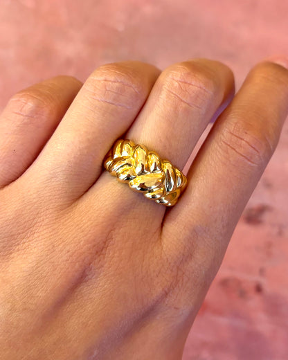 Anillo rígido de oro amarillo de 18 quilates 5,48 g "Adam"