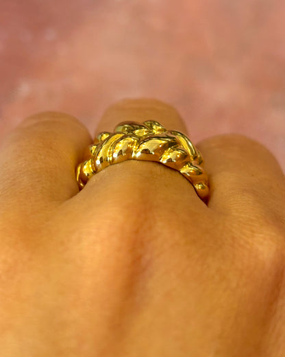 Anillo rígido de oro amarillo de 18 quilates 5,48 g "Adam"