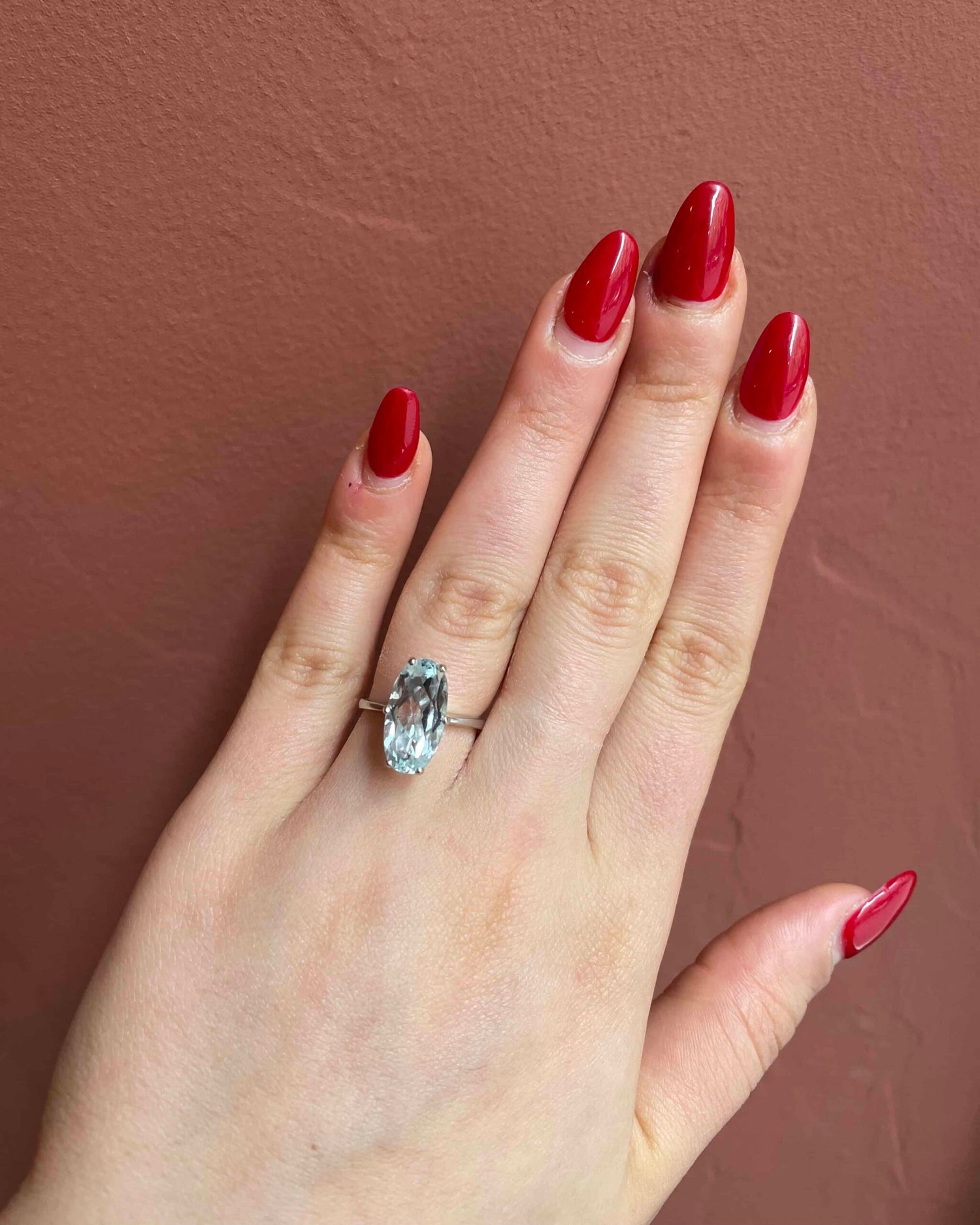 &quot;Ayah&quot; 3.50 Carat Aquamarine Cocktail Ring