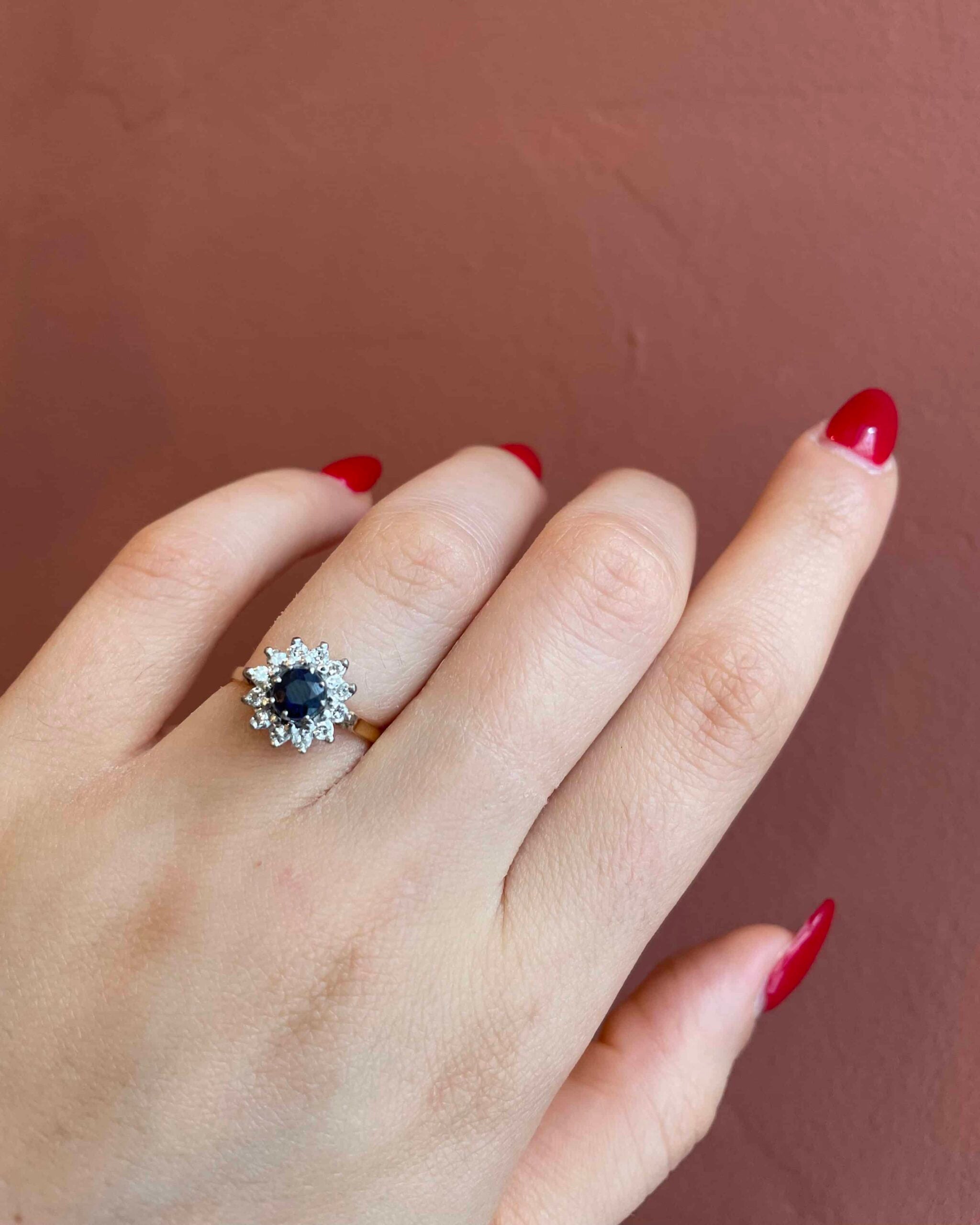Bague Marguerite Saphir  &amp; Diamants "Aliyah"