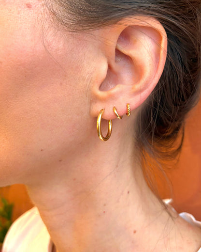 Créoles de oro amarillo de 18 quilates "Jasmine"