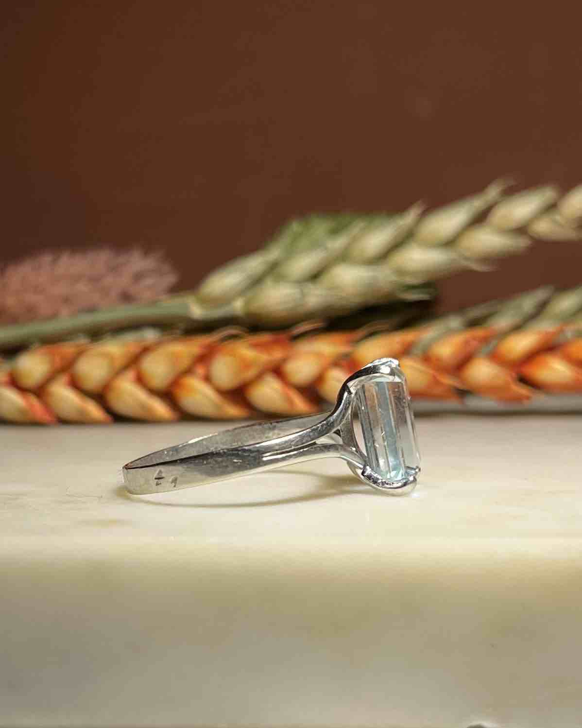 Bague vintage Aigue-Marine 2.20 carats &quot;Maja&quot;