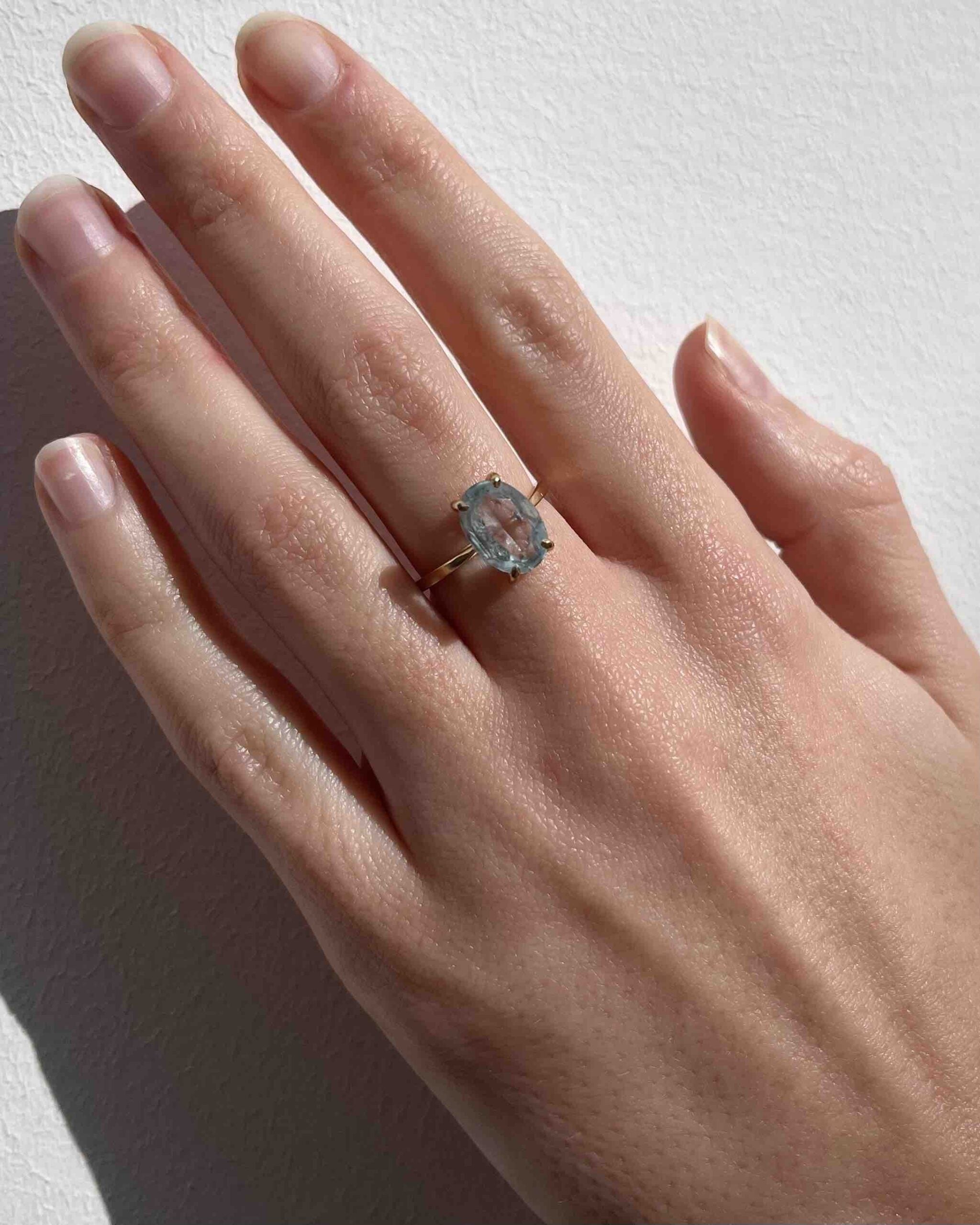 Bague vintage Aigue-Marine &quot;Ellen&quot;