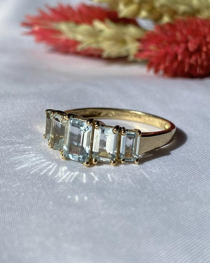 Bague Rivière Aigue-Marine &quot;Manuella&quot;