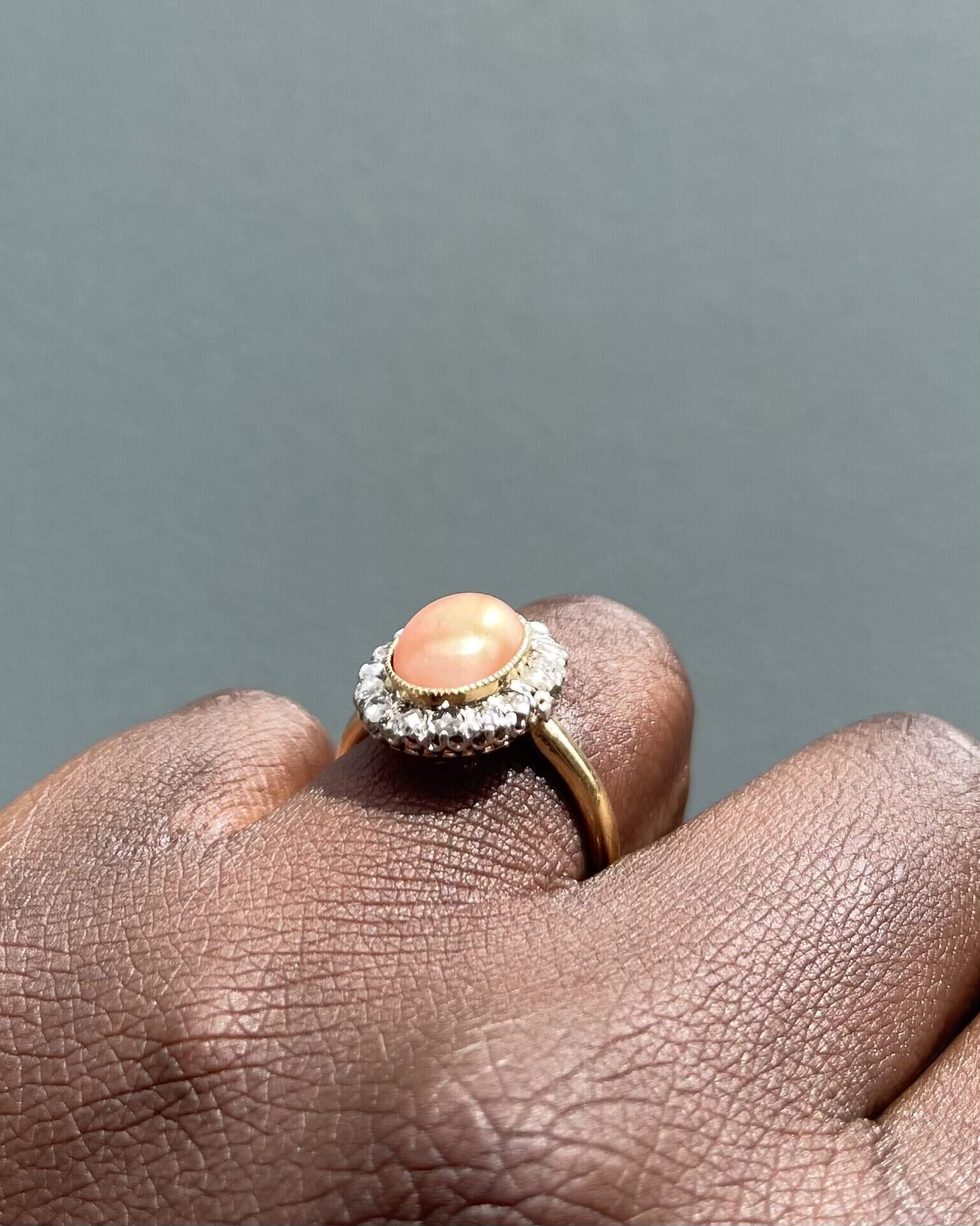 Bague Marguerite Corail 2.30 carats &amp; Diamants "Adélaïde" - Elliade Paris