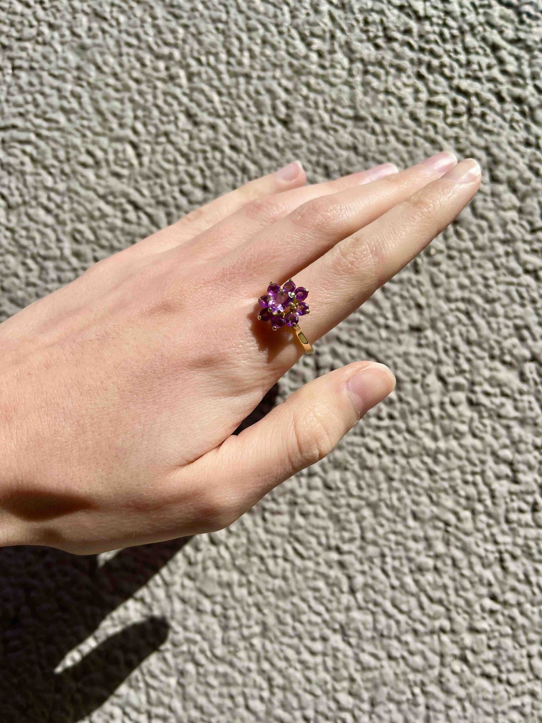 Vintage "Marine" Amethyst Daisy